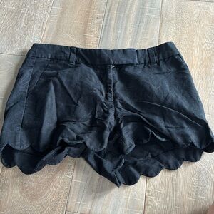 Black J.Crew ruffle shorts